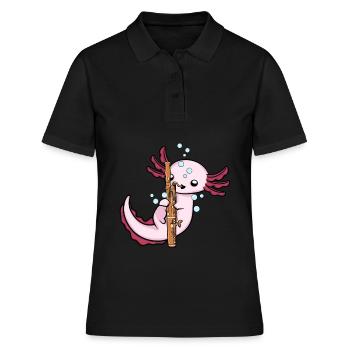 Axolotl Fagott Musikinstrument Big Band Oboe - Frauen Polo Shirt - Schwarz - Vorne - Ailine (174cm)