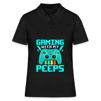 Gaming Quote Gaming avec My Peeps Gaming - Polo Femme - noir - Devant - Ailine (174cm)