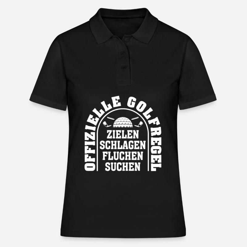 Official Golf Rules Fun Golf - Women's Polo Shirt - black