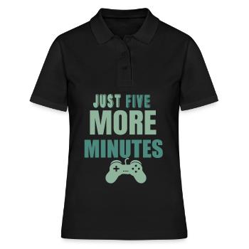 Just five more Minutes - Frauen Polo Shirt - Schwarz - Vorne - Ailine (174cm)