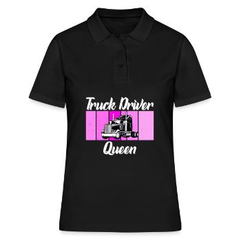 chauffeur de camion reine - Polo Femme - noir - Devant - Ailine (174cm)