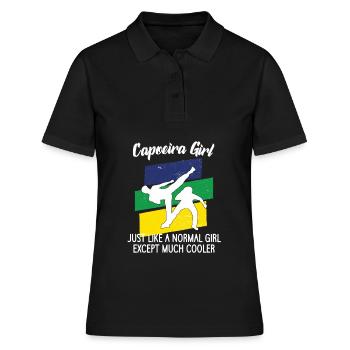 Fille de capoeira - Polo Femme - noir - Devant - Ailine (174cm)