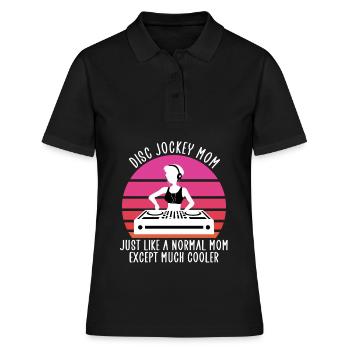 Disc-jockey maman - Polo Femme - noir - Devant - Ailine (174cm)
