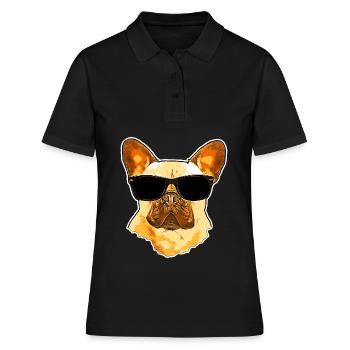 Bouledogue Français - Frenchie - Bouledogue Français - Polo Femme - noir - Devant - Ailine (174cm)