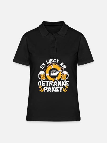 Kreuzfahrt Urlaub - Frauen Polo Shirt - Schwarz