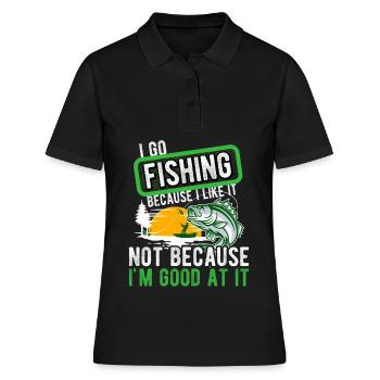 Angler Hobby Angler Fischer - Polo Femme - noir - Devant - Ailine (174cm)