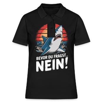 Shark Shark Sharks Shark - Women's Polo Shirt - black - Front - Ailine (174cm)