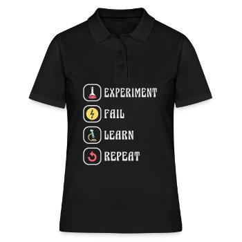 Science, Physique, Chimie, Expérience - Polo Femme - noir - Devant - Ailine (174cm)