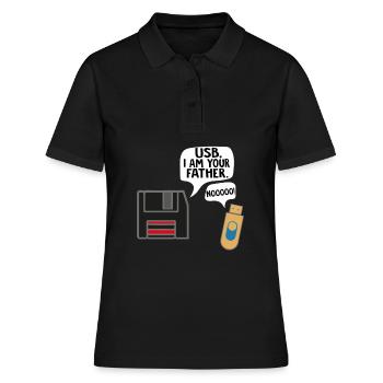 Computer Programmierer Nerd USB I am your father - Frauen Polo Shirt - Schwarz - Vorne - Ailine (174cm)