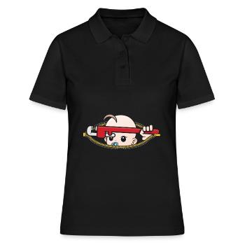 Schwangerschaft Spengler Klempner schwanger - Frauen Polo Shirt - Schwarz - Vorne - Ailine (174cm)