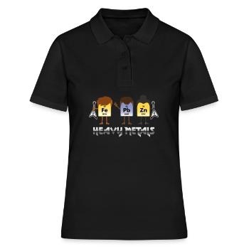 Chemie Periodensystem Schwermetalle Geschenk - Frauen Polo Shirt - Schwarz - Vorne - Ailine (174cm)