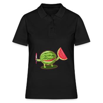 Melon melon de melon d'eau melon miel - Polo Femme - noir - Devant - Ailine (174cm)