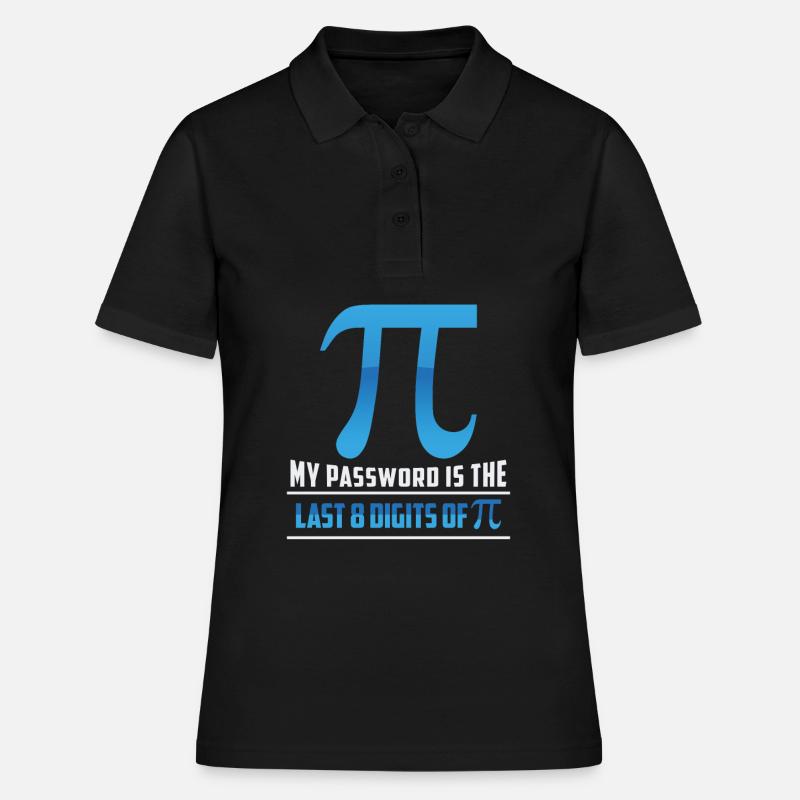 Math mathématicien Fonctions de professeur de mathématiques Pi - Polo Femme - noir