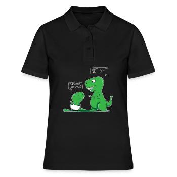 Atheismus Atheist Wissenschaft Dinosaurier Science - Frauen Polo Shirt - Schwarz - Vorne - Ailine (174cm)