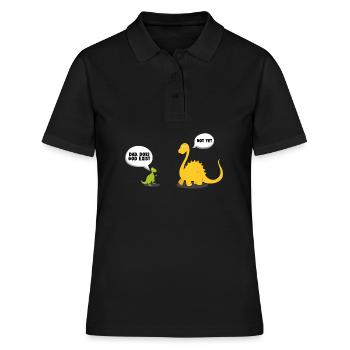 Atheismus Atheist Wissenschaft Dinosaurier Science - Frauen Polo Shirt - Schwarz - Vorne - Ailine (174cm)