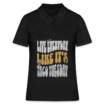 Taco - Frauen Polo Shirt - Schwarz - Vorne - Ailine (174cm)