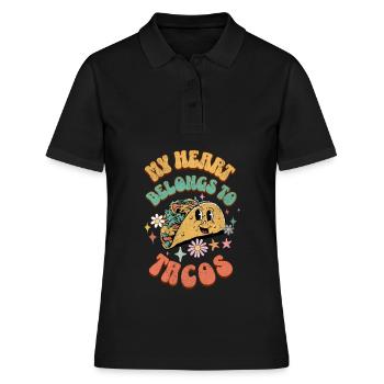 Taco - Frauen Polo Shirt - Schwarz - Vorne - Ailine (174cm)