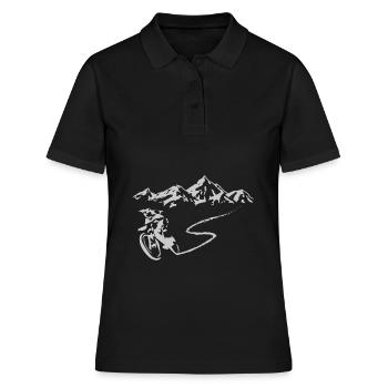MTB Fahrräder in Amsterdam mit hardtail auf Test - Frauen Polo Shirt - Schwarz - Vorne - Ailine (174cm)