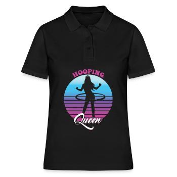 Hooping Queen Hullern Hulahoop - Frauen Polo Shirt - Schwarz - Vorne - Ailine (174cm)
