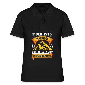 Funkamateur Funken Funker Hobby Amateurfunker - Frauen Polo Shirt - Schwarz - Vorne - Ailine (174cm)