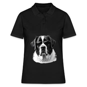 St. Bernard Sunglasses Animal Motif St. Bernard - Women's Polo Shirt - black - Front - Ailine (174cm)