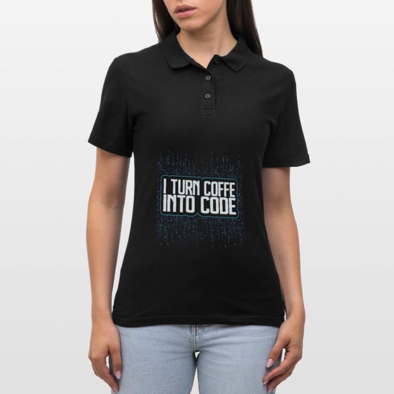 Funny Programmers Coding Coffee Gift Frauen Polo Shirt