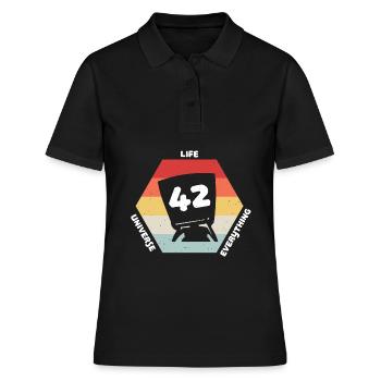 Answer 42 - Women's Polo Shirt - black - Front - Ailine (174cm)