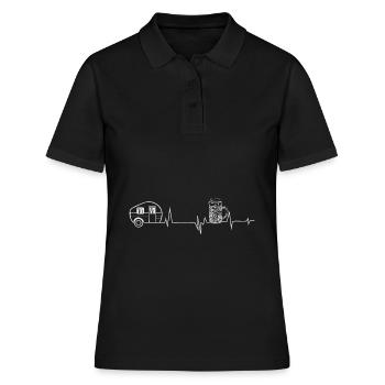 caravane vacances sur voyage avec la liberté dans la nature - Polo Femme - noir - Devant - Ailine (174cm)