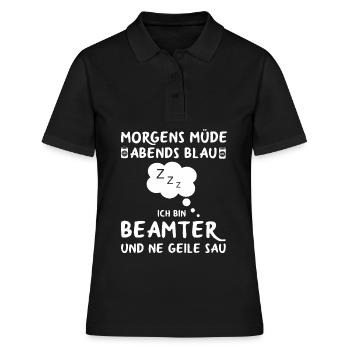 Beamter Verbeamtet Beamten Beamte Sprüche - Frauen Polo Shirt - Schwarz - Vorne - Ailine (174cm)