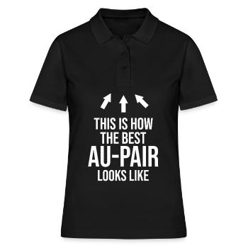 Cadeau d'adieu au pair - Polo Femme - noir - Devant - Ailine (174cm)