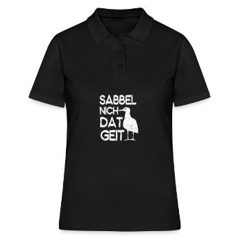 Sabbel Nich Dat Geit - Frauen Polo Shirt - Schwarz - Vorne - Ailine (174cm)