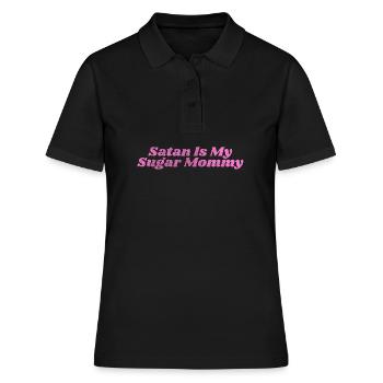 Satan est ma maman de sucre I Toyboy Babyboy BDSM Sub - Polo Femme - noir - Devant - Ailine (174cm)