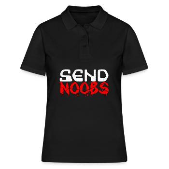 Send Noobs N00B Tryhard Jeucker Bot Cadeau - Polo Femme - noir - Devant - Ailine (174cm)