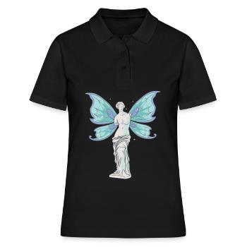 Fairycore Aesthetic Fairy Venus De Milo Statue - Frauen Polo Shirt - Schwarz - Vorne - Ailine (174cm)