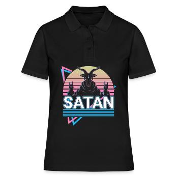 Baphomet Chèvre Satan Pentagramme Occulte Satanique - Polo Femme - noir - Devant - Ailine (174cm)