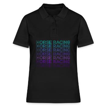 Courses de chevaux Rétro - Polo Femme - noir - Devant - Ailine (174cm)