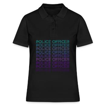 Policier Application de la loi Rétro - Polo Femme - noir - Devant - Ailine (174cm)
