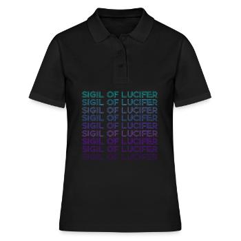 Sceau de Lucifer Retro - Polo Femme - noir - Devant - Ailine (174cm)
