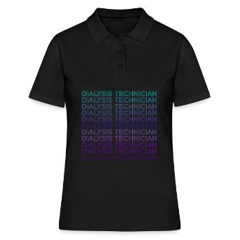 Dialysis Technician Dialysis Technician Retro - Women's Polo Shirt - black - Front - Ailine (174cm)