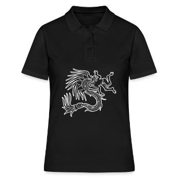Quetzalcoatl Aztec Maya Serpent à plumes - Polo Femme - noir - Devant - Ailine (174cm)