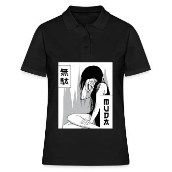 Emo Anime Girl Goth Vaporwave Esthétique Muda - Polo Femme - noir - Devant - Ailine (174cm)