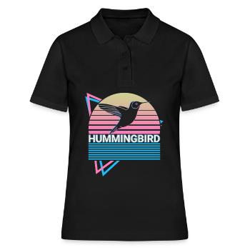Cadeau rétro Colibri - Polo Femme - noir - Devant - Ailine (174cm)