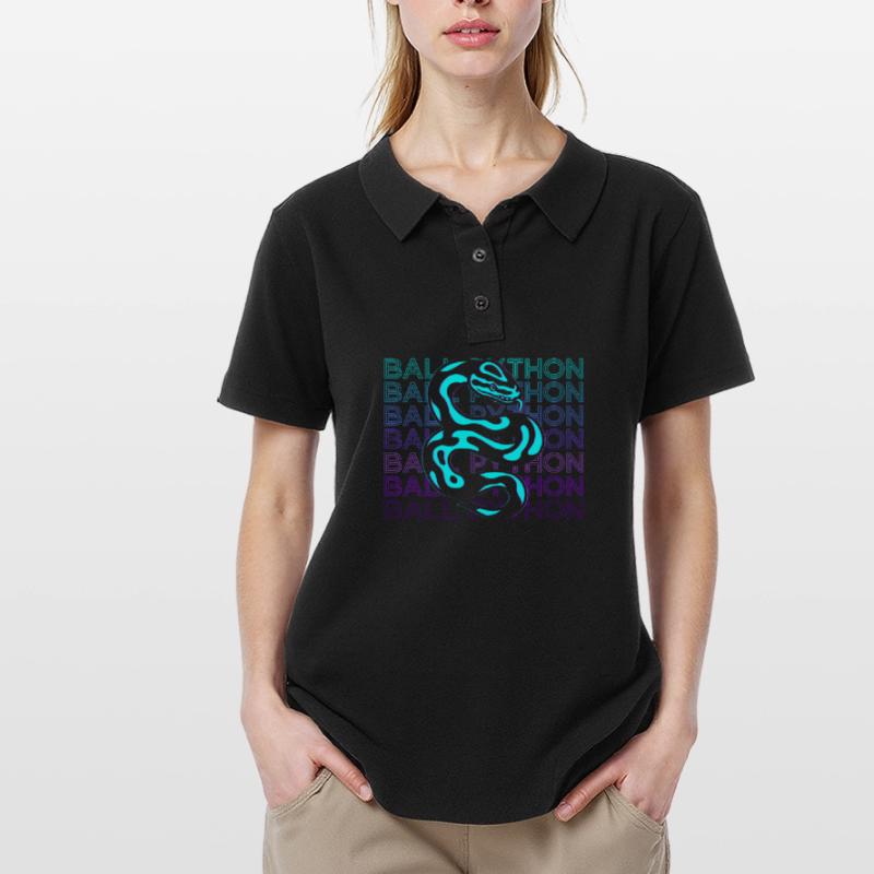 Kugelpython Schlange Retro Geschenk Frauen Polo Shirt