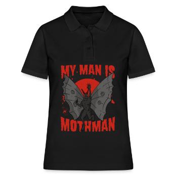 Mothman Crypto Cryptozoology Gift - Women's Polo Shirt - black - Front - Ailine (174cm)