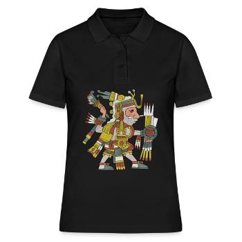 Mixcoatl Aztèque Dieu Nuage Serpent Maya Inka Tolt - Polo Femme - noir - Devant - Ailine (174cm)