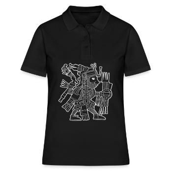 Mixcoatl Aztèque Dieu Nuage Serpent Maya Inka Tolt - Polo Femme - noir - Devant - Ailine (174cm)