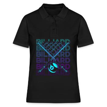 Billiard Player Retro Gift - Women's Polo Shirt - black - Front - Ailine (174cm)