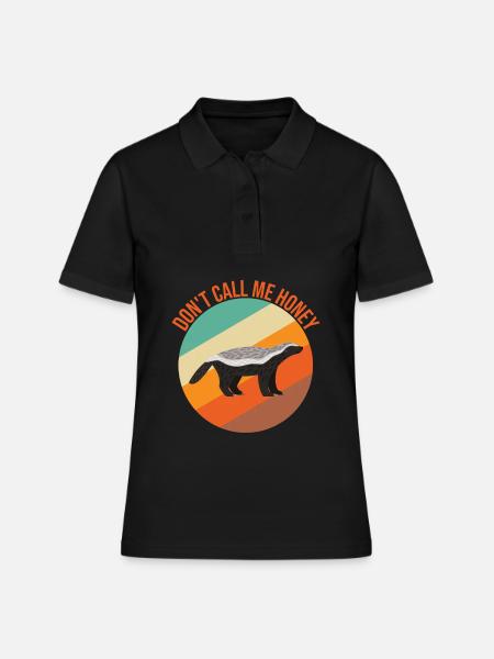 Drôle de blaireau de miel - Polo Femme - noir