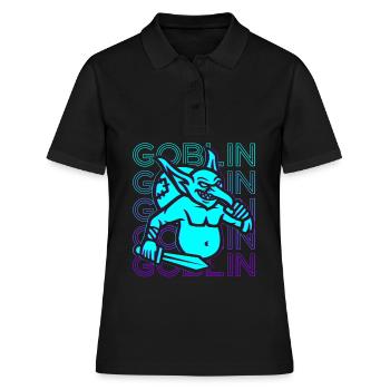 Kobold Hobgoblin Retro - Frauen Polo Shirt - Schwarz - Vorne - Ailine (174cm)