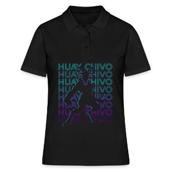 Huay Chivo Maya Biest Maya Mythologie Retro - Frauen Polo Shirt - Schwarz - Vorne - Ailine (174cm)